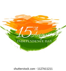 Illustration Of Happy Independence Day Of Indian Tricolor Background.