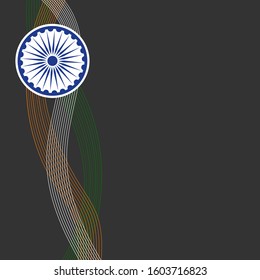 Illustration of Happy India Republic day celebration background with text 26 January and India Flag. Can used for Greeting card, Poster, Banner, Flyer, Social Media. Vector Illustration
