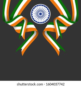 Illustration of Happy India Republic day celebration background with text 26 January and India Flag. Can used for Greeting card, Poster, Banner, Flyer, Social Media. Vector Illustration