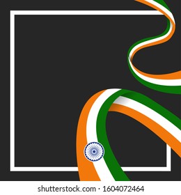 Illustration of Happy India Republic day celebration background with text 26 January and India Flag. Can used for Greeting card, Poster, Banner, Flyer, Social Media. Vector Illustration