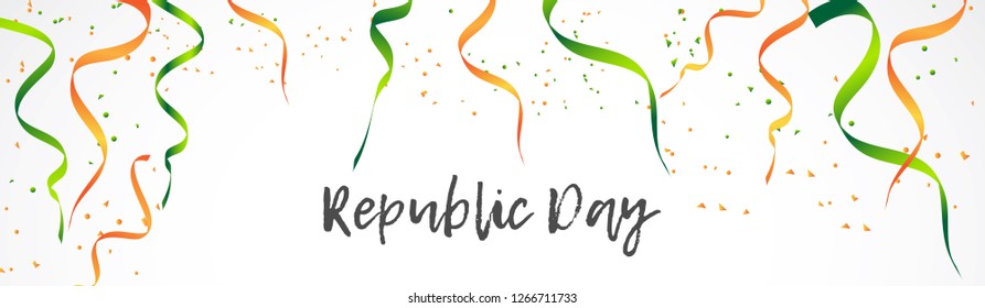 Illustration of Happy Indian Republic day celebration poster or banner background.