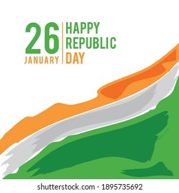 Illustration of Happy Indian Republic day celebration poster or banner background. Vector Illustration