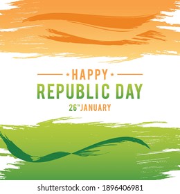 Illustration of Happy Indian Republic day celebration poster or banner background. Vector Illustration