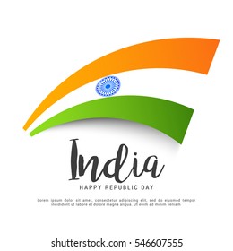 Illustration of Happy Indian Republic day background.