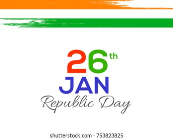 Illustration of Happy Indian Republic day celebration poster or banner background.