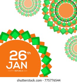 Illustration of Happy Indian Republic day poster or banner background. Illustration of Happy Indian Republic day poster or banner background.