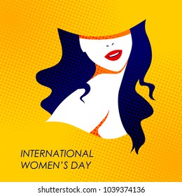 illustration of Happy International Women's Day 8th March greetings background