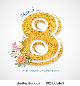 illustration of Happy International Women's Day 8th March greetings background