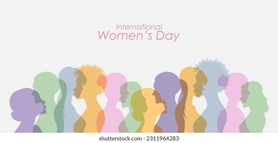 illustration of Happy International Women's Day 8th March greetings background