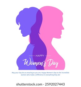 illustration of Happy International Women's Day 8th March greetings background