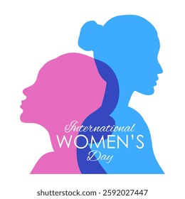 illustration of Happy International Women's Day 8th March greetings background