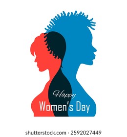 illustration of Happy International Women's Day 8th March greetings background