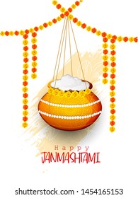 illustration of  happy Janmashtami, most important Hindu festivals, 