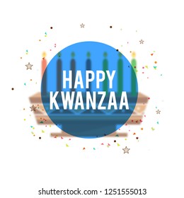 Illustration Of Happy Kwanzaa Greeting Card Background.