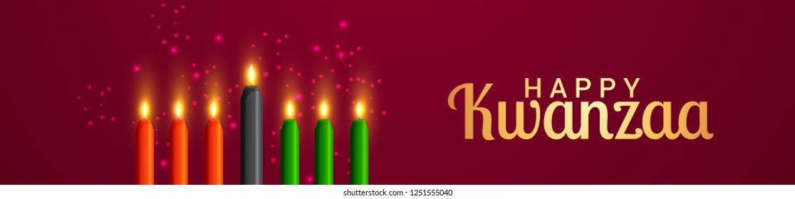 Illustration Of Happy Kwanzaa Greeting Card Background.