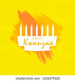 Illustration Of Happy Kwanzaa Greeting Card Background With Traditional Colored candles.