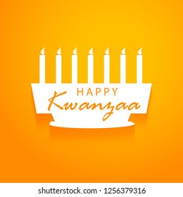 Illustration Of Happy Kwanzaa Greeting Card Background With Traditional Colored candles.