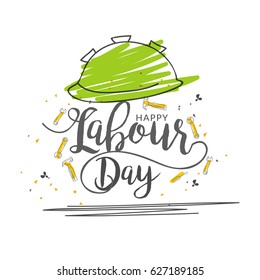 Illustration Of Happy Labour Day Poster Or Banner Background.