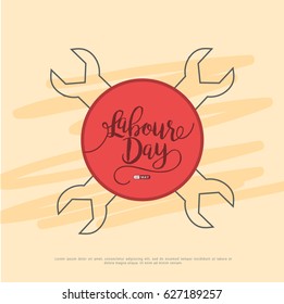 Illustration Of Happy Labour Day Poster Or Banner Background.