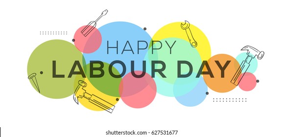 Illustration Of Happy Labour Day Poster Or Banner Background.