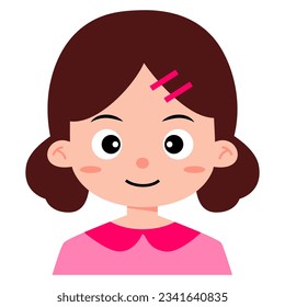 Illustration of Happy Little Girl