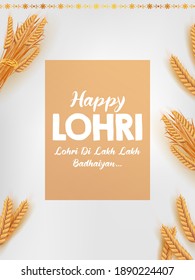 illustration of Happy Lohri holiday background for Punjabi festival