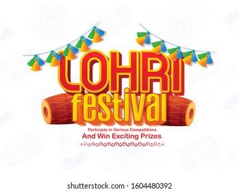 illustration of Happy Lohri , Punjabi festival