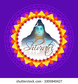 Illustration Of Happy Maha Shivaratri Background.