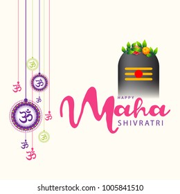 Illustration Of Happy Maha Shivaratri Background.