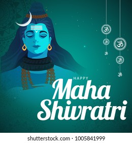 Illustration Of Happy Maha Shivaratri Background.