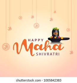 Illustration Of Happy Maha Shivaratri Background.