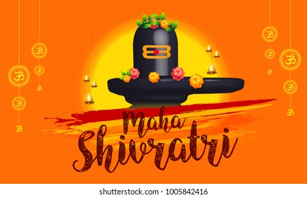 Illustration Of Happy Maha Shivaratri Background.