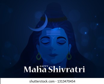 Illustration Happy Maha Shivaratri Hindu Festival Stock Vector (Royalty ...