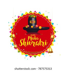 

Illustration Of Happy Maha Shivaratri Hindu Festival,Poster Or Banner Background.
