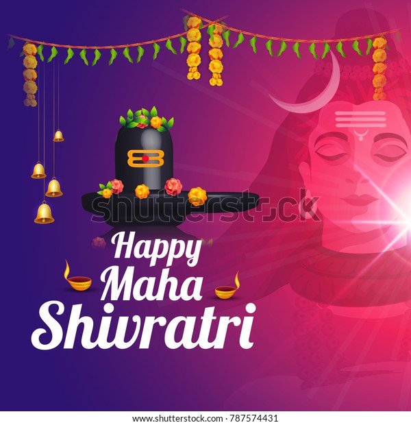 Illustration Happy Maha Shivaratri Hindu Festivalposter Stock Vector Royalty Free 787574431 3921