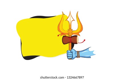 illustration Of Happy Maha Shivratri Greeting Card Design. - Vector