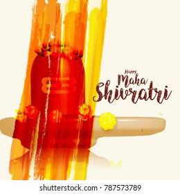 

Illustration Of Happy Maha Shivratri Greeting Card Design.