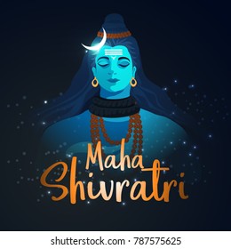 
Illustration Of Happy Maha Shivratri Greeting Card Design.