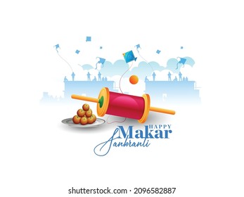  illustration of Happy Makar Sankranti holiday India festival
 svg
