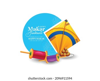 illustration of Happy Makar Sankranti holiday India festival

