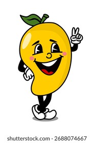 Ilustración de un mango feliz