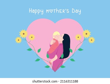 an illustration of happy mother's day