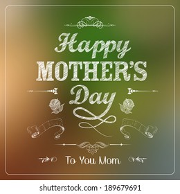 illustration of Happy Mothers Day card template