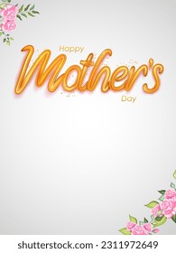 illustration of Happy Mother's Day card with colorful flower