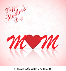 Illustration of a Happy Mother's Day design on a floral background.