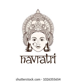 Illustration Of Happy Navratri Celebration