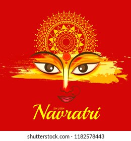 Illustration Of Happy Navratri Celebration Poster Or Banner Background.