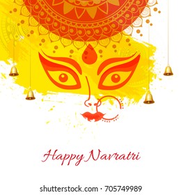 Illustration Of Happy Navratri Celebration Poster Or Banner Background.