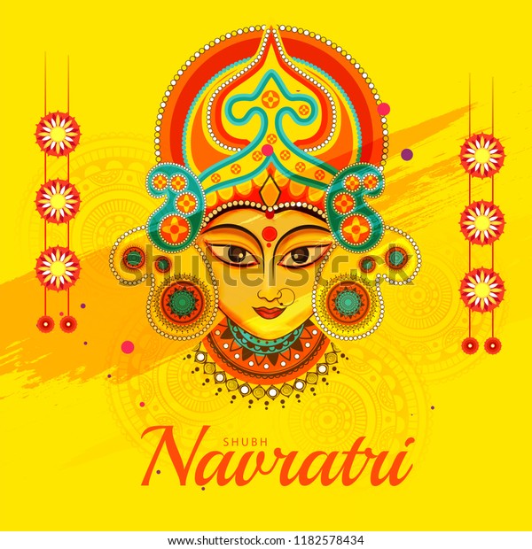 Illustration Happy Navratri Celebration Poster Banner Stock Vector ...