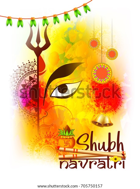 Illustration Happy Navratri Celebration Poster Banner Stock Vector ...